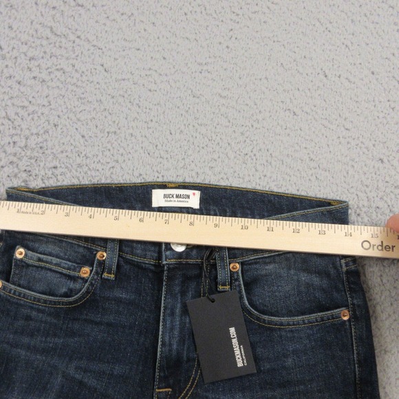 Buck Mason 12 Month Wash Slim Fit Stretch Jean size 28 x 34 Tall Skinny Blue NEW - Picture 9 of 13